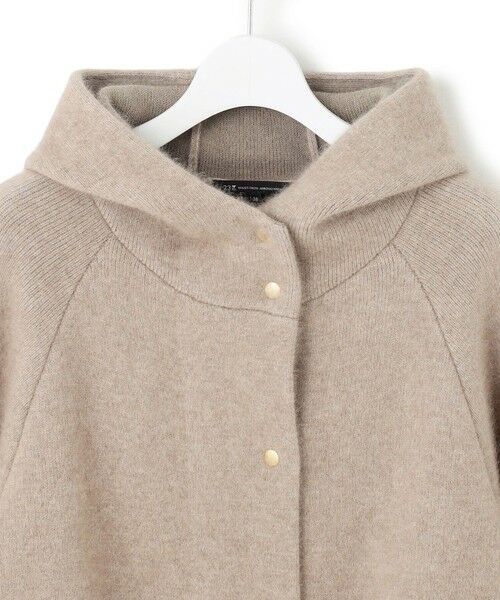S size ONWARD(小さいサイズ) / エスサイズオンワード その他アウター | ラクーンブレンドダブルフェイス ニット フーディー | 詳細13