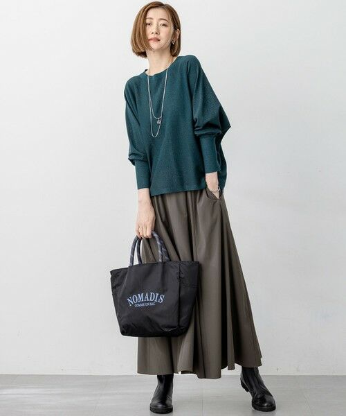 S size ONWARD(小さいサイズ) / エスサイズオンワード ニット・セーター | 【洗える/吊り干しOK】ヴィスコースストレッチ ドルマンスリーブ ラメ ニット | 詳細3