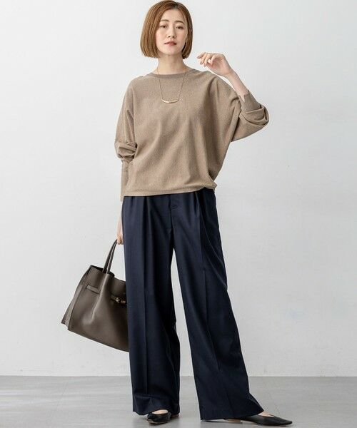 S size ONWARD(小さいサイズ) / エスサイズオンワード ニット・セーター | 【洗える/吊り干しOK】ヴィスコースストレッチ ドルマンスリーブ ラメ ニット | 詳細14