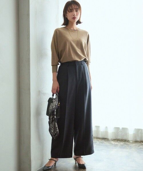 S size ONWARD(小さいサイズ) / エスサイズオンワード ニット・セーター | 【洗える/吊り干しOK】ヴィスコースストレッチ ドルマンスリーブ ラメ ニット | 詳細13