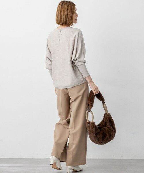 S size ONWARD(小さいサイズ) / エスサイズオンワード ニット・セーター | 【洗える/吊り干しOK】ヴィスコースストレッチ ドルマンスリーブ ラメ ニット | 詳細18