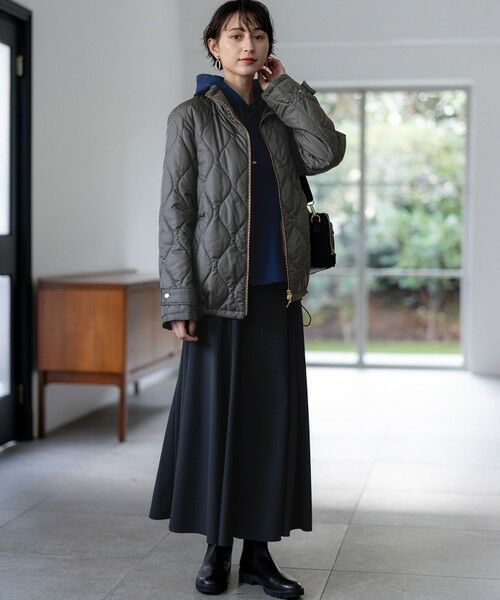 S size ONWARD(小さいサイズ) / エスサイズオンワード パーカー | 【洗える】ダブルフェイスニット パーカー | 詳細9