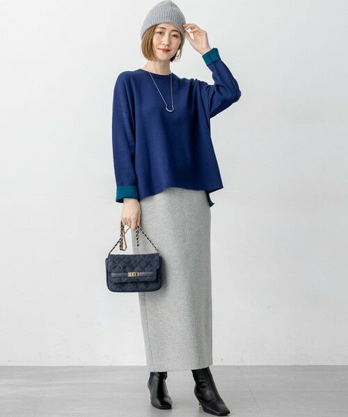 S size ONWARD(小さいサイズ) / エスサイズオンワード ニット・セーター | 【洗える】ダブルフェイス プルオーバー ニット | 詳細14