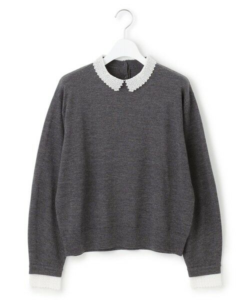 S size ONWARD(小さいサイズ) / エスサイズオンワード ニット・セーター | 【CLASSY.掲載/洗える】エンブロイダリー ジオメトリックレースコンビ ニット | 詳細5