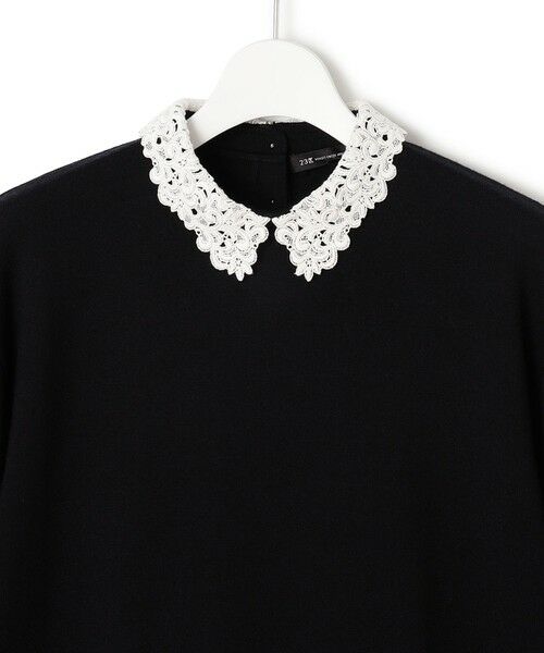 S size ONWARD(小さいサイズ) / エスサイズオンワード ニット・セーター | 【洗える】エンブロイダリー フラワーレースコンビ ニット | 詳細14