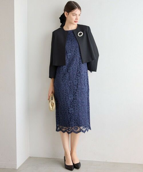 S size ONWARD(小さいサイズ) / エスサイズオンワード ドレス | 【APPLAUDIR】シャイニーフラワーレース ドレス | 詳細8