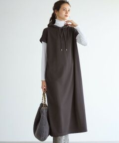 S size ONWARD(小さいサイズ) / エスサイズオンワード ロング・マキシ丈ワンピース | 【SLOW/一部店舗限定】コットンライクテリー フーディー ワンピース