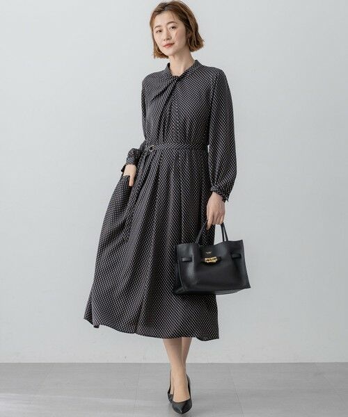 S size ONWARD(小さいサイズ) / エスサイズオンワード ロング・マキシ丈ワンピース | 【洗える】グラデーションドットプリント ワンピース | 詳細1