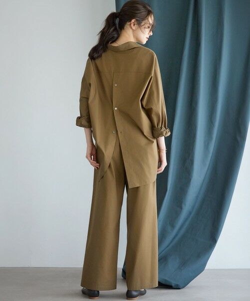 S size ONWARD(小さいサイズ) / エスサイズオンワード その他パンツ | 【SLOW/一部店舗限定】ライトタンブラータフタ ワイド パンツ | 詳細3