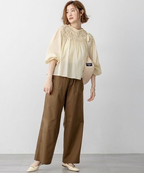 S size ONWARD(小さいサイズ) / エスサイズオンワード その他パンツ | 【SLOW/一部店舗限定】ライトタンブラータフタ ワイド パンツ | 詳細6