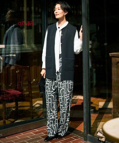 S size ONWARD(小さいサイズ) / エスサイズオンワード その他パンツ | 【カタログ掲載】ジオメトリックレトロプリント パンツ | 詳細13