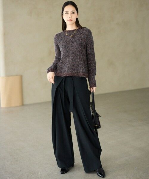 S size ONWARD(小さいサイズ) / エスサイズオンワード その他パンツ | 【SHIHOさん着用】フロントディテールラップワイド パンツ | 詳細21