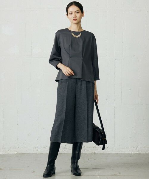 S size ONWARD(小さいサイズ) / エスサイズオンワード その他パンツ | 【SHIHOさん着用】ブライトリングツイード2タッククロップド パンツ | 詳細5