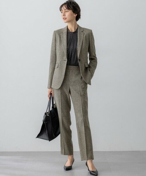 S size ONWARD(小さいサイズ) / エスサイズオンワード その他パンツ | 【洗える/セットアップ対応】ウールライクカルゼ テーパード パンツ | 詳細2