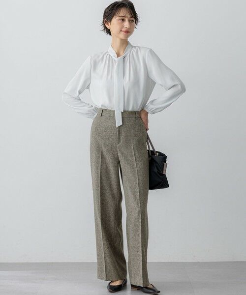 S size ONWARD(小さいサイズ) / エスサイズオンワード その他パンツ | 【洗える/セットアップ対応】ウールライクカルゼ ワイド パンツ | 詳細3