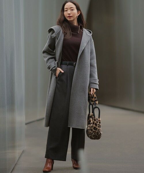 S size ONWARD(小さいサイズ) / エスサイズオンワード その他パンツ | 【滝沢眞規子さん着用/VERY掲載/洗える】TWビエラ タック ワイド パンツ | 詳細2