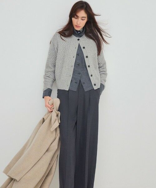 S size ONWARD(小さいサイズ) / エスサイズオンワード その他パンツ | 【滝沢眞規子さん着用/VERY掲載/洗える】TWビエラ タック ワイド パンツ | 詳細6