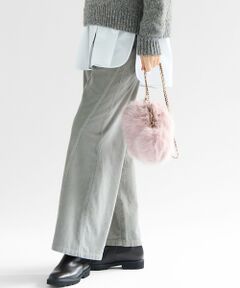 S size ONWARD(小さいサイズ) / エスサイズオンワード その他パンツ | 【滝沢眞規子さん着用/洗える】コットン コーデュロイ ワイド パンツ