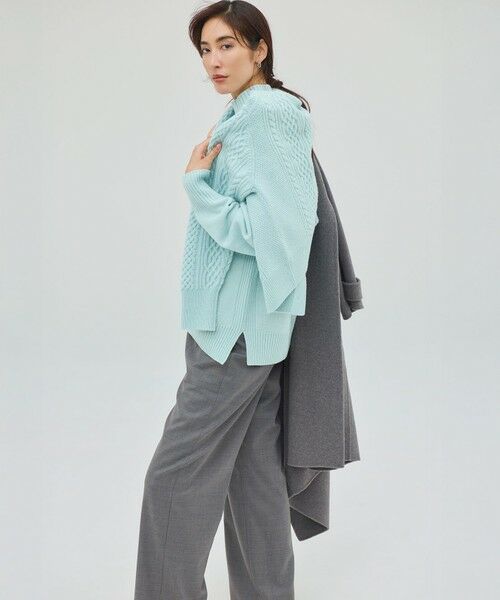 S size ONWARD(小さいサイズ) / エスサイズオンワード その他パンツ | 【洗える】ナチュラルストレッチサキソニー ベイカー ドロスト パンツ | 詳細12