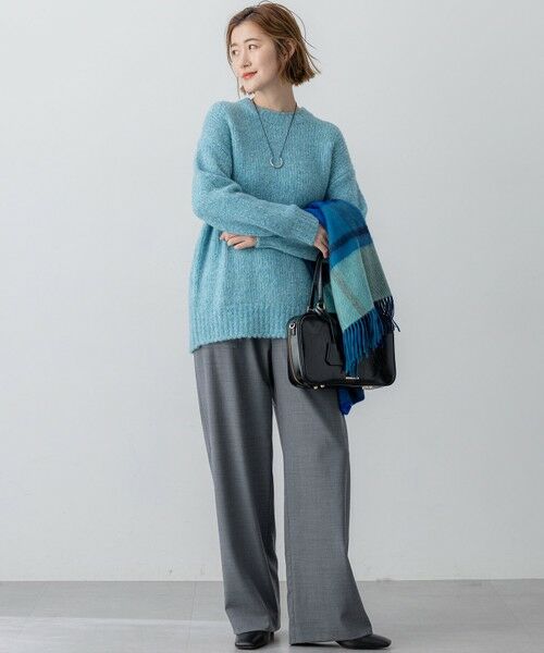 S size ONWARD(小さいサイズ) / エスサイズオンワード その他パンツ | 【洗える】ナチュラルストレッチサキソニー ベイカー ドロスト パンツ | 詳細13