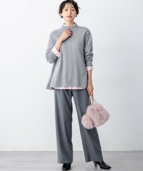 S size ONWARD(小さいサイズ) / エスサイズオンワード その他パンツ | 【洗える】ナチュラルストレッチサキソニー ベイカー ドロスト パンツ | 詳細16