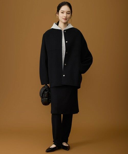 S size ONWARD(小さいサイズ) / エスサイズオンワード その他アウター | 【SHIHOさん着用】ウールリバーノーカラー コート | 詳細9
