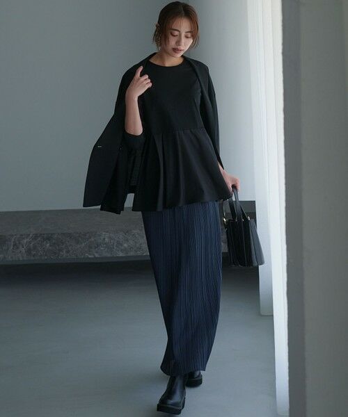 S size ONWARD(小さいサイズ) / エスサイズオンワード ミニ・ひざ丈スカート | 【SLOW/一部店舗限定】トリコットプリーツ Iライン スカート | 詳細8