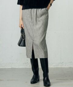 S size ONWARD(小さいサイズ) / エスサイズオンワード ミニ・ひざ丈スカート | シルクネップツイード スカート