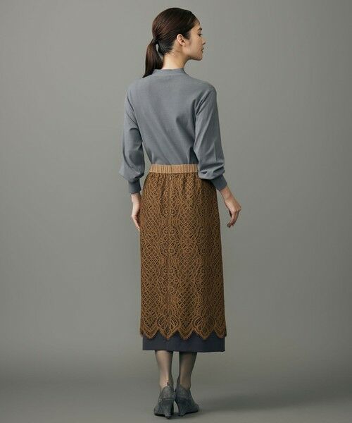 S size ONWARD(小さいサイズ) / エスサイズオンワード ミニ・ひざ丈スカート | 【SHIHOさん着用】バイカラーレース スカート | 詳細9