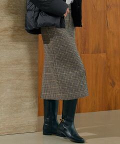 S size ONWARD(小さいサイズ) / エスサイズオンワード ミニ・ひざ丈スカート | 【見上愛さん着用】ボンディングチェックツイード Iライン スカート