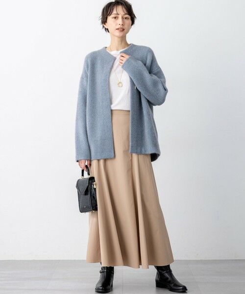 S size ONWARD(小さいサイズ) / エスサイズオンワード ミニ・ひざ丈スカート | 【洗える】ストレッチタイプライター フレア スカート | 詳細10