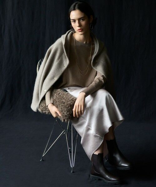 S size ONWARD(小さいサイズ) / エスサイズオンワード ミニ・ひざ丈スカート | 【VERY11月号掲載/洗える】ヴィンテージダブルサテン ナロー スカート | 詳細22