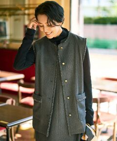 S size ONWARD(小さいサイズ) / エスサイズオンワード ベスト | 【カタログ掲載】ブライトリングツイード ジレ