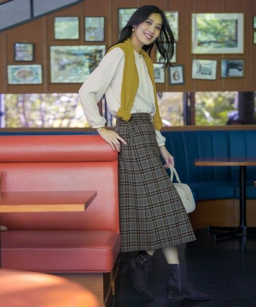 S size ONWARD(小さいサイズ) / エスサイズオンワード シャツ・ブラウス | 【裏起毛】エニポカ バンドカラー ブラウス | 詳細3