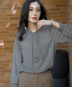 S size ONWARD(小さいサイズ) / エスサイズオンワード シャツ・ブラウス | 【4WAY・裏起毛】エニポカ ボウタイ ブラウス