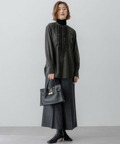 S size ONWARD(小さいサイズ) / エスサイズオンワード シャツ・ブラウス | 【VERY11月号掲載/洗える】TWボイル フリルディテール ブラウス | 詳細3