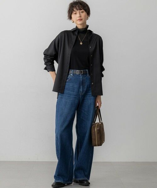 S size ONWARD(小さいサイズ) / エスサイズオンワード シャツ・ブラウス | 【滝沢眞規子さん着用/洗える】メリノウールサテン 2WAYドルマンスリーブシャツ | 詳細8