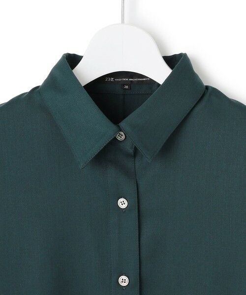 S size ONWARD(小さいサイズ) / エスサイズオンワード シャツ・ブラウス | 【滝沢眞規子さん着用/洗える】メリノウールサテン 2WAYドルマンスリーブシャツ | 詳細15