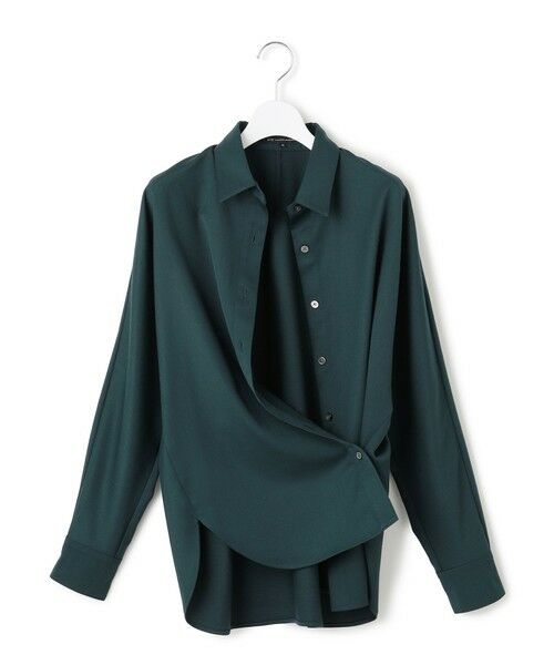 S size ONWARD(小さいサイズ) / エスサイズオンワード シャツ・ブラウス | 【滝沢眞規子さん着用/洗える】メリノウールサテン 2WAYドルマンスリーブシャツ | 詳細21
