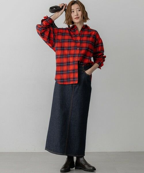 S size ONWARD(小さいサイズ) / エスサイズオンワード シャツ・ブラウス | 【洗える】ブラッシュド ビエラチェック シャツ | 詳細12