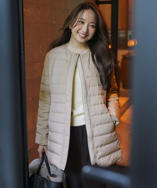 S size ONWARD(小さいサイズ) / エスサイズオンワード ダウンジャケット・ベスト | 【2WAY】ノーカラーミドル ダウン | 詳細1