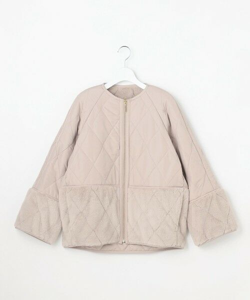 S size ONWARD(小さいサイズ) / エスサイズオンワード テーラードジャケット | フェイクファーコンビキルティング アウター | 詳細3