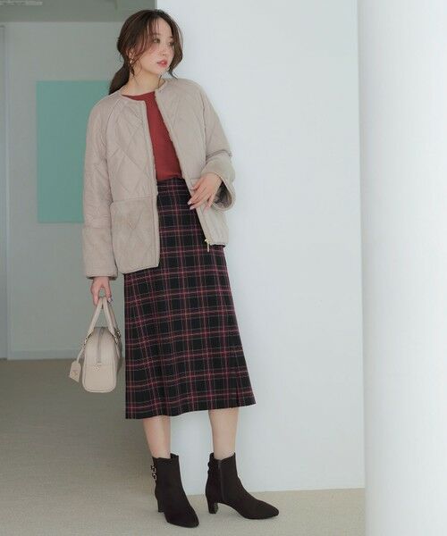 S size ONWARD(小さいサイズ) / エスサイズオンワード テーラードジャケット | フェイクファーコンビキルティング アウター | 詳細2