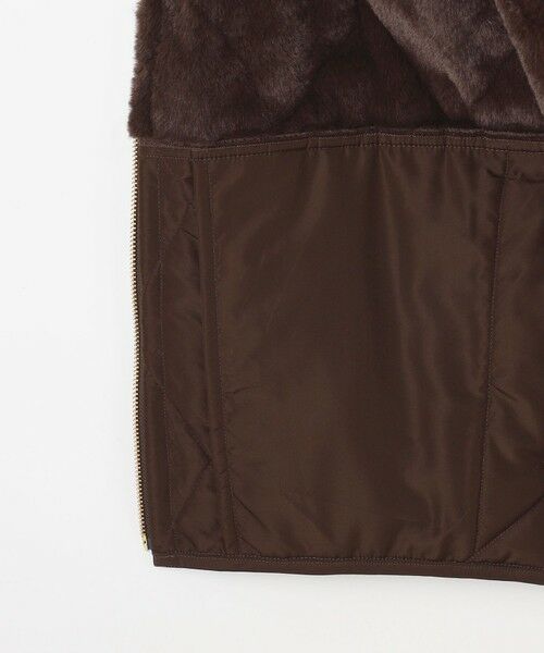 S size ONWARD(小さいサイズ) / エスサイズオンワード テーラードジャケット | フェイクファーコンビキルティング アウター | 詳細15