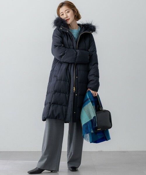 S size ONWARD(小さいサイズ) / エスサイズオンワード ダウンジャケット・ベスト | 【撥水加工】ブライトウール ロングダウンコート | 詳細15