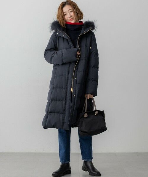 S size ONWARD(小さいサイズ) / エスサイズオンワード ダウンジャケット・ベスト | 【撥水加工】ブライトウール ロングダウンコート | 詳細17