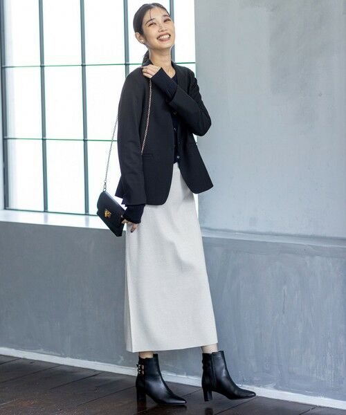 S size ONWARD(小さいサイズ) / エスサイズオンワード ノーカラージャケット | ビューティサーモ2WAYストレッチ ノーカラージャケット | 詳細3