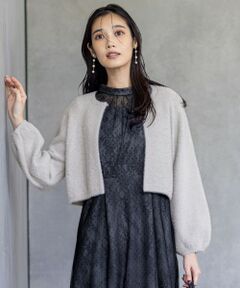 S size ONWARD(小さいサイズ) / エスサイズオンワード カーディガン・ボレロ | 【洗える】フェザーボレロ カーディガン