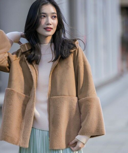 S size ONWARD(小さいサイズ) / エスサイズオンワード その他アウター | Luxuryフェイクムートン コート | 詳細7
