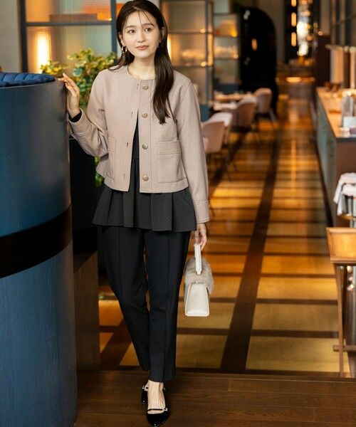 S size ONWARD(小さいサイズ) / エスサイズオンワード カットソー | スムースコンビペプラム カットソー | 詳細12